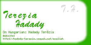 terezia hadady business card