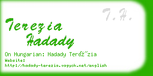 terezia hadady business card